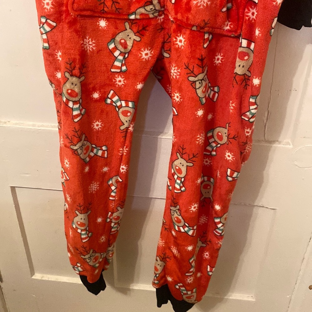 Christmas Pajama Onesie Full Length EUC Women’s Medium - Picture 3 of 6
